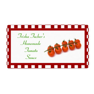 Homemade Tomato Sauce Label
