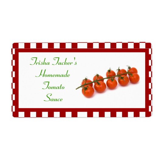 Homemade Tomato Sauce Label (Voorkant)