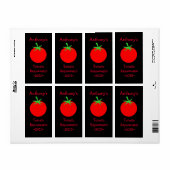 Homemade Tomato Wine Fleslabels met naam Etiket (Full Sheet)