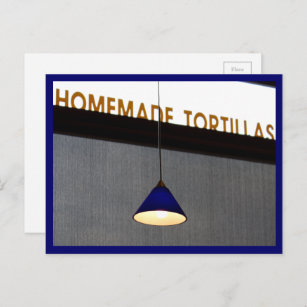 Homemade Tortillas Blue Pendant Lamp Briefkaart
