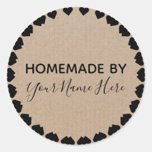 Homemade van Cookie Cake Craft Classic Roun Ronde Sticker