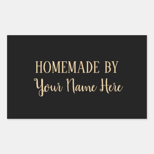 Homemade van Cookie Cake elegant modern Rechthoekige Sticker (Voorkant)