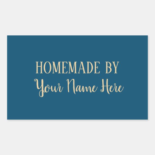 Homemade van Cookie Cake elegant modern Rechthoekige Sticker (Voorkant)