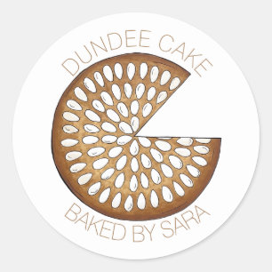 Homemade van de Britse Schotse Dundee Cake Ronde Sticker