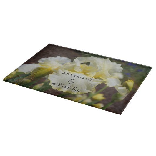 Homemade van Glass Cutting Boards Iris Flower Snijplank (Hoek)