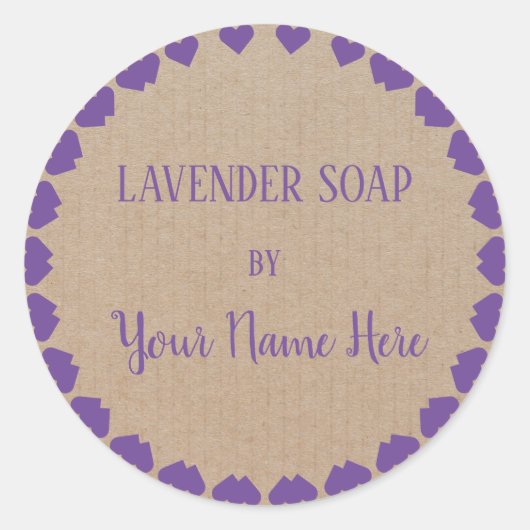 Homemade van Lavender Soap  Craft Ronde Sticker (Voorkant)