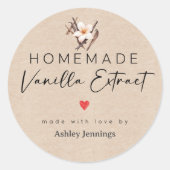 Homemade Vanilla Extract Labels | Made with Love (Voorkant)