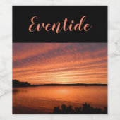 Homemade Vino vinii Eventide Sunset Ocean sundown Wijn Etiket (Enkel label)