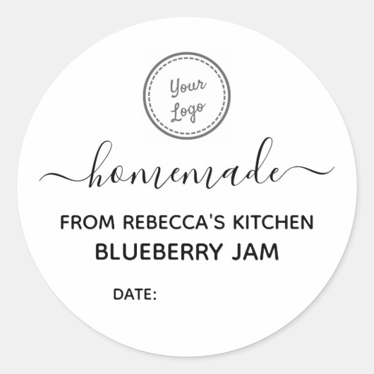 Homemade Voeg je Logo toe | Jam Canning Label (Voorkant)