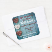 Homemade wasmiddel op maat vierkante sticker (Envelop)