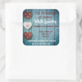 Homemade wasmiddel op maat vierkante sticker (Tas)