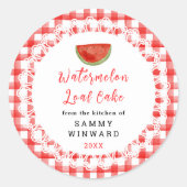Homemade Watermelon Loaf Cake Label (Voorkant)