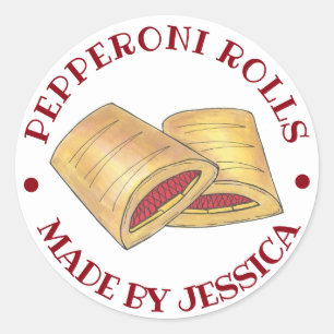 Homemade West Virginia Pepperoni Rolls gebrandmerk Ronde Sticker