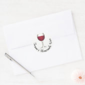 Homemade Wine - Gepersonaliseerd rood wijnglas Ronde Sticker (Envelop)