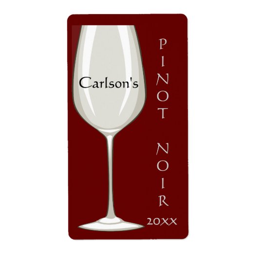 Homemade Wine Glass Wine Labels (Voorkant)