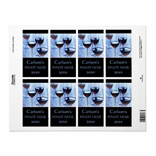 Homemade Wine Labels (verticaal) (Full Sheet)