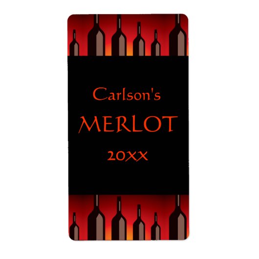 Homemade Wine Labels (verticaal) (Voorkant)