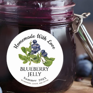 Homemade with Love Blueberry Jelly Summer 202x Ronde Sticker