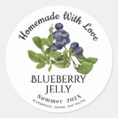 Homemade with Love Blueberry Jelly Summer 202x Ronde Sticker (Voorkant)