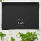 Homemade With Love Custom Name Kitchen Black Theedoek (Gevouwen)