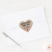 Homemade with Love Kraft gepersonaliseerd Hart Sticker (Envelop)