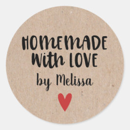 Homemade with Love Kraft gepersonaliseerd Ronde Sticker