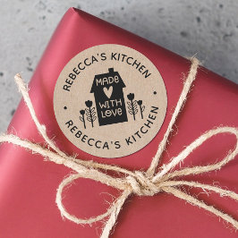 Homemade with Love Kraft gepersonaliseerd Ronde Sticker