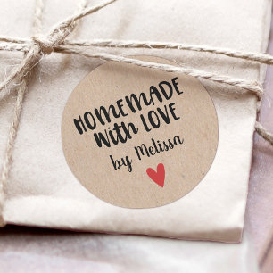 Homemade with Love Kraft gepersonaliseerd Ronde Sticker