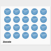 Homemade with Love Personalized Azure Blue Gift Ronde Sticker (Vel)