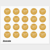 Homemade with Love Personalized Mango Yellow Gift Ronde Sticker (Vel)