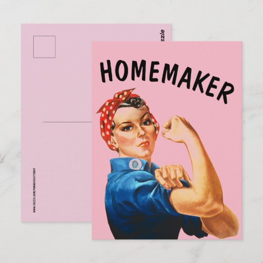 HOMEMAKER RETRO ROSIE DE BRIEFKAARTEN VAN DE RIVET (Voorkant / Achterkant)