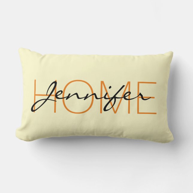 Homemonogram crème kussen (Voorkant)