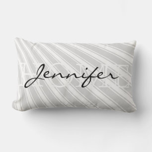Homemonogram Gainsboro Color Stripe Pattern Kussen