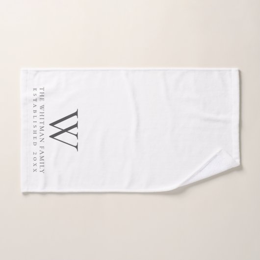 Homemonogram van de familie handdoek (Handdoek)