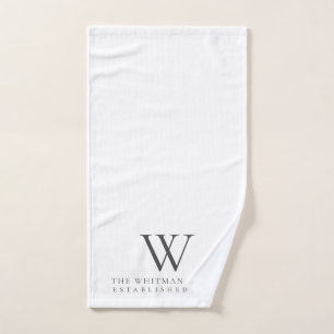 Homemonogram van de familie handdoek