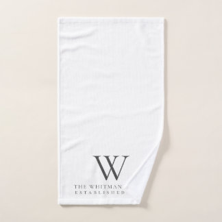 Homemonogram van de familie handdoek