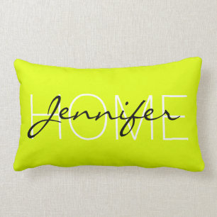 Homemonogram voor Chartreuse (traditioneel) kleur Kussen