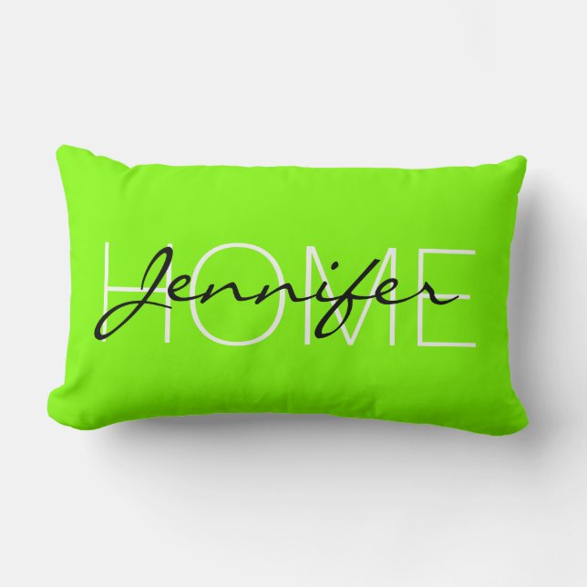 Homemonogram voor Chartreuse (web) kleur Kussen (Voorkant)