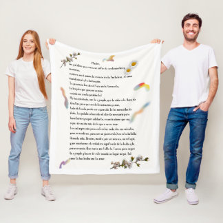 "Homenaje a Mamá" Fleece Deken