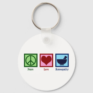 Homeopath Peace Love Homeopathie Sleutelhanger