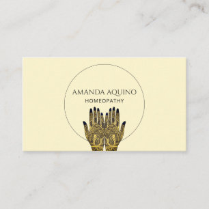 Homeopathie Henna Hands Healthcare Visitekaartje