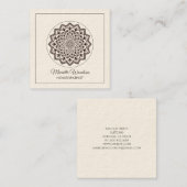 Homeopathie Mandala Symmetry | wit Vierkante Visitekaartje (Voorkant / Achterkant)