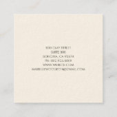 Homeopathie Mandala Symmetry | wit Vierkante Visitekaartje (Achterkant)