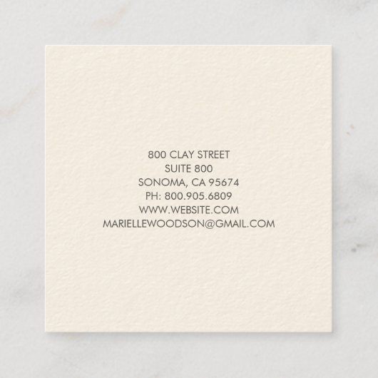 Homeopathie Mandala Symmetry | wit Vierkante Visitekaartje (Achterkant)