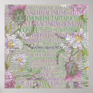 Homeopathie - Word Art met corrigerende maatregele Poster