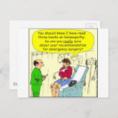 homeopathische chirurgische cartoon briefkaart (Voorkant / Achterkant)