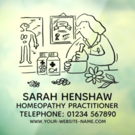 Homeopathische Homeopathie Praktijkplein Raamsticker