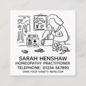 Homeopathische Homeopathie Vierkante Visitekaartje (Voorkant)