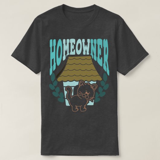 Homeowner Cat Lover T-shirt (Design voorkant)