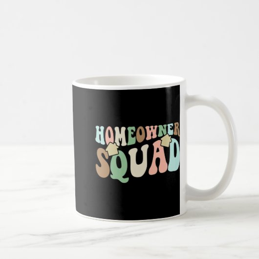 Homeowner Squad - New House Family Matching Groovy Koffiemok (Rechts)